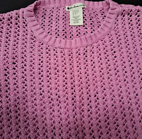 Pretty In Pink Pandemonium Cropped Girl's Sweater Size M (10-12) - Picture 2 of 10